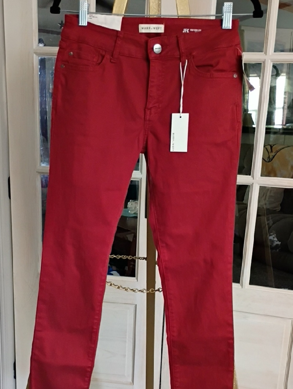 Warp + Weft Women’s Skinny Jeans in Rust